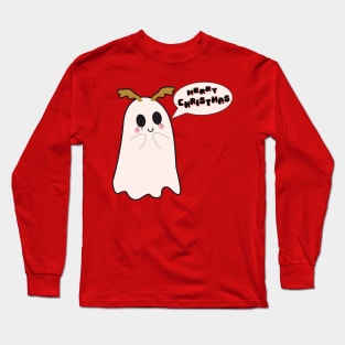 Cute Christmas Ghost Long Sleeve T-Shirt